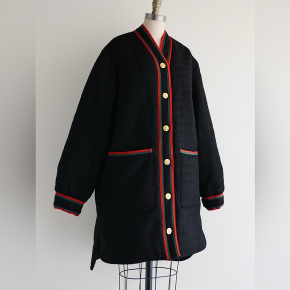 NWT Gucci Wool Striped Coat sz 42 - Picture 5 of 10
